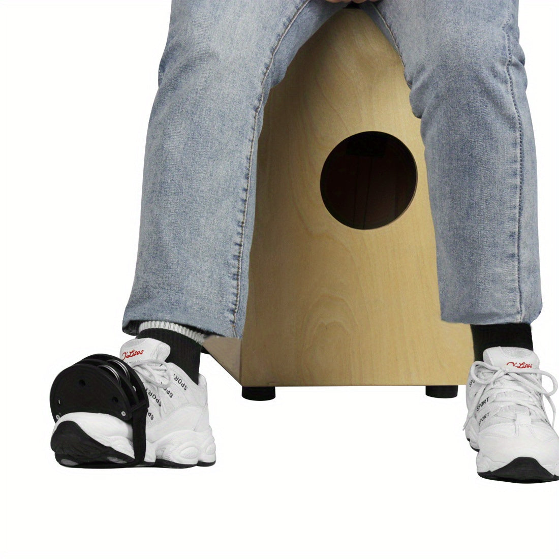 🎶 Double Row Foot Tambourine – Percussion Accessory for Cajón & Acoustic Drums - All you need