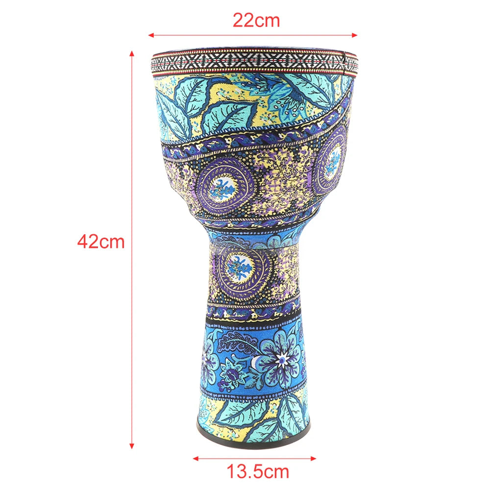 Professional African Djembe Drum – Wooden Handcrafted Percussion Instrument for Rhythm Practice & Musical Expression (4", 6", 8.5") - All you need