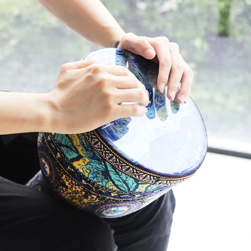 Professional African Djembe Drum – Wooden Handcrafted Percussion Instrument for Rhythm Practice & Musical Expression (4", 6", 8.5") - All you need