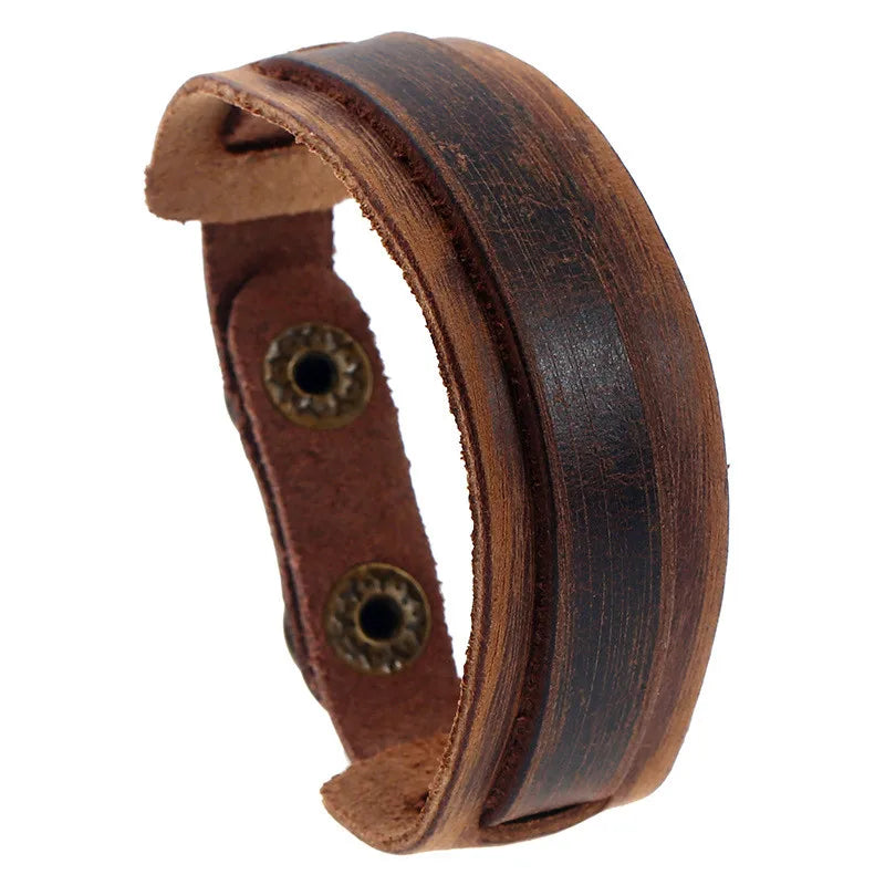 ๐งต LETAPI Vintage Braided Genuine Leather Cuff Bracelet โ Unisex Design ๐งโ๐คโ๐ง - All you need