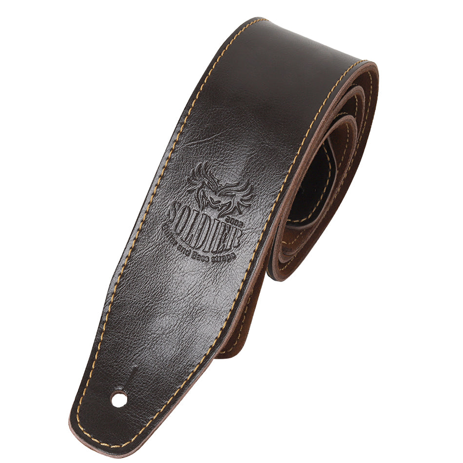Soldier STP-GL-014 Genuine Cowhide Leather Guitar Strap – Adjustable for Acoustic, Electric, and Bass Guitars - All you need