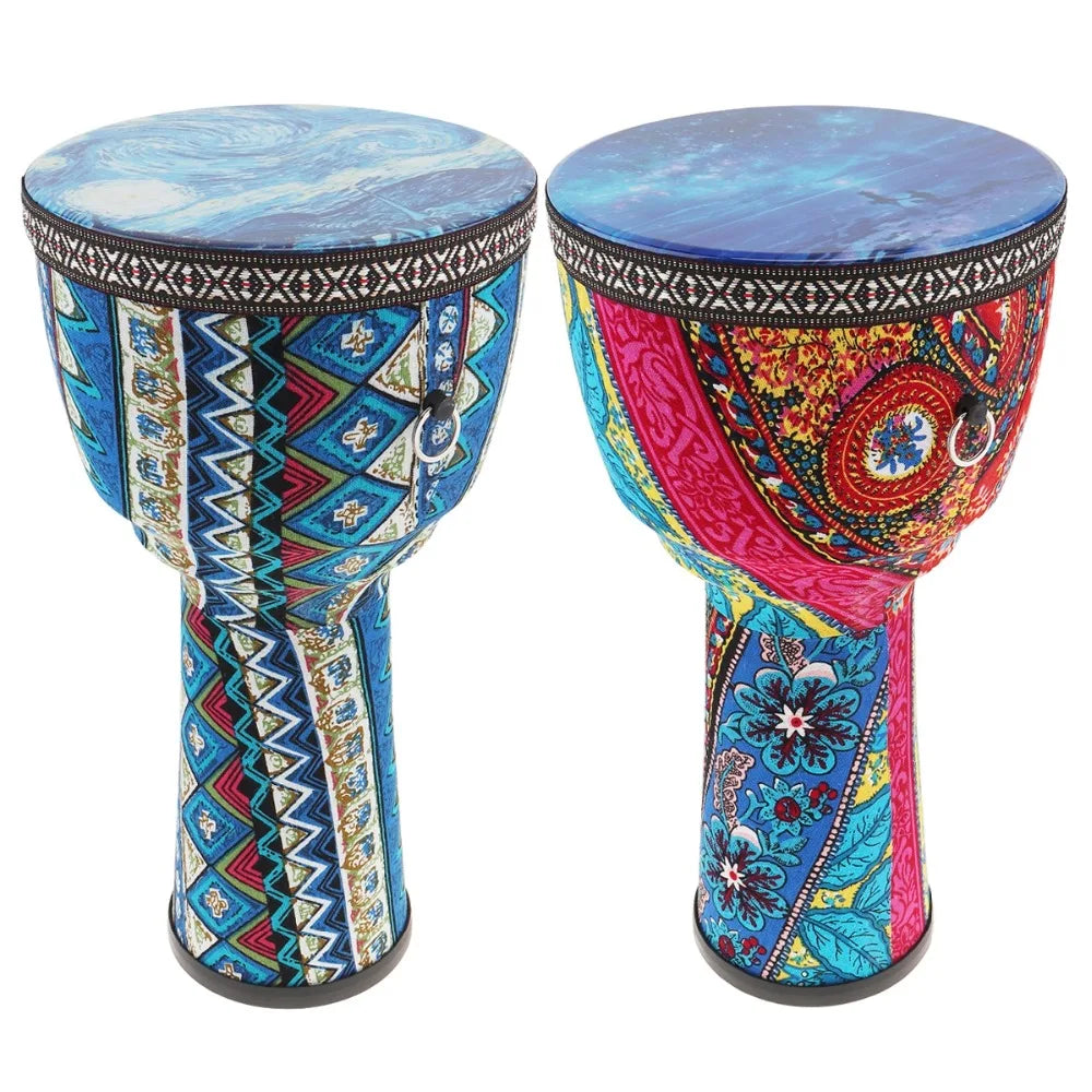 Professional African Djembe Drum – Wooden Handcrafted Percussion Instrument for Rhythm Practice & Musical Expression (4", 6", 8.5") - All you need