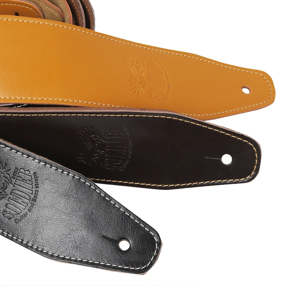 Soldier STP-GL-014 Genuine Cowhide Leather Guitar Strap – Adjustable for Acoustic, Electric, and Bass Guitars - All you need