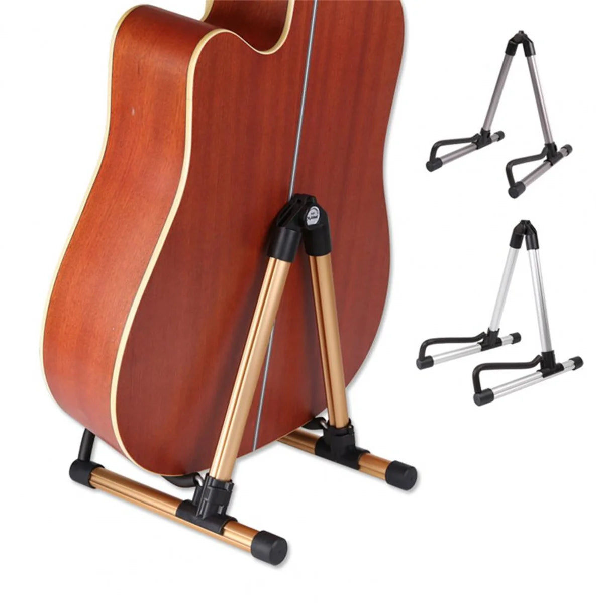 Universal Foldable A-Frame Guitar Stand – Aluminum Alloy Bracket for Guitars, Basses & Ukuleles - All you need