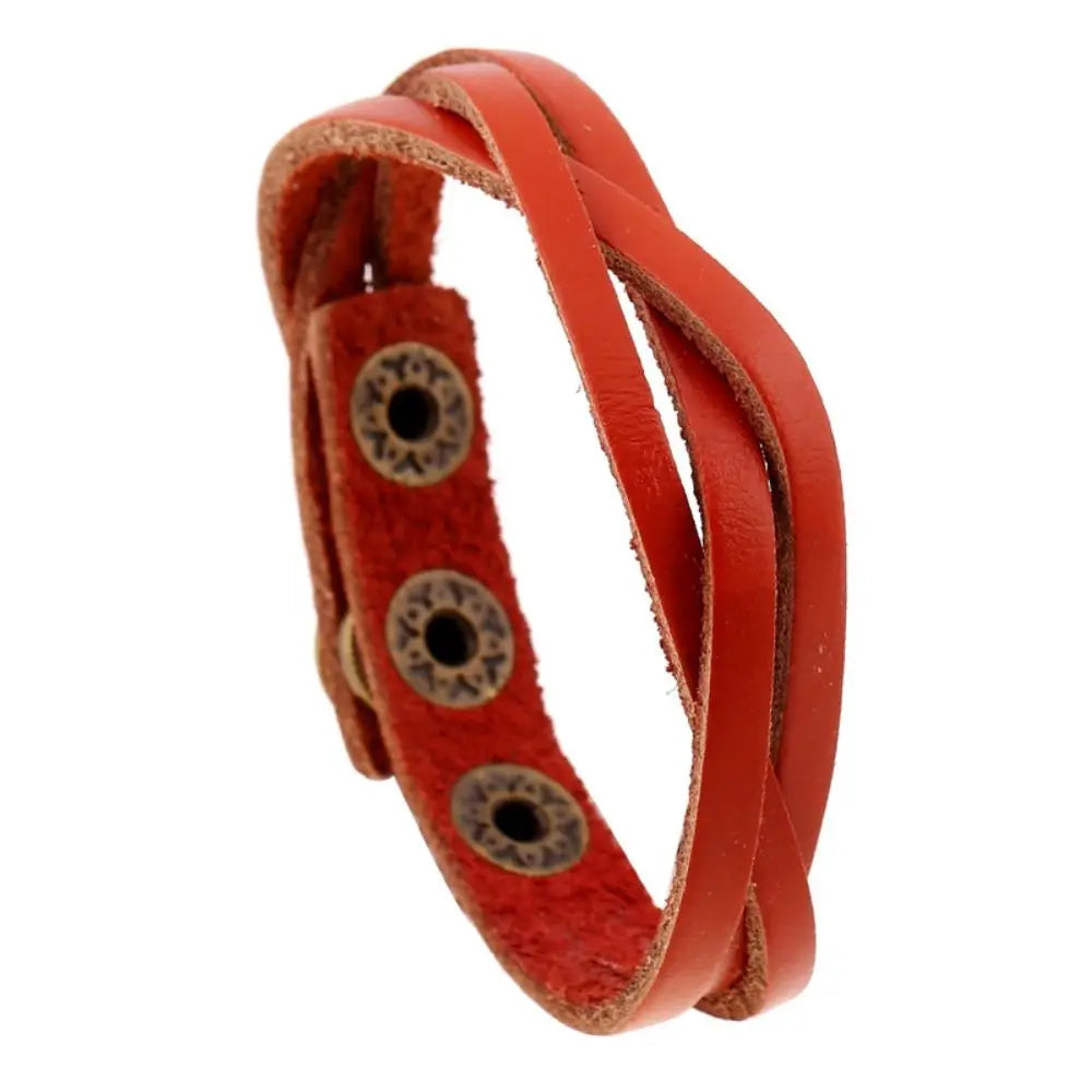 🧵 Vintage Woven PU Leather Bracelet – Adjustable Unisex Wrist Strap - All you need