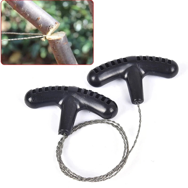 Stainless Steel Wire Saw with Finger Loops – Manual Pocket Survival Tool for Wood, Plastic & Bone – Flexible, Portable, and Lightweight - All you need