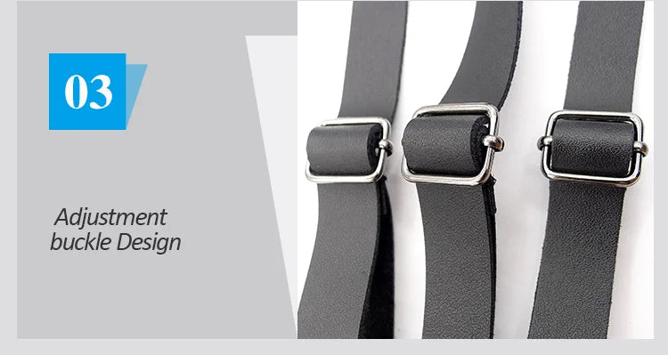 Adjustable PU Leather Suspenders for Men – 3-Hook Tactical Braces - All you need