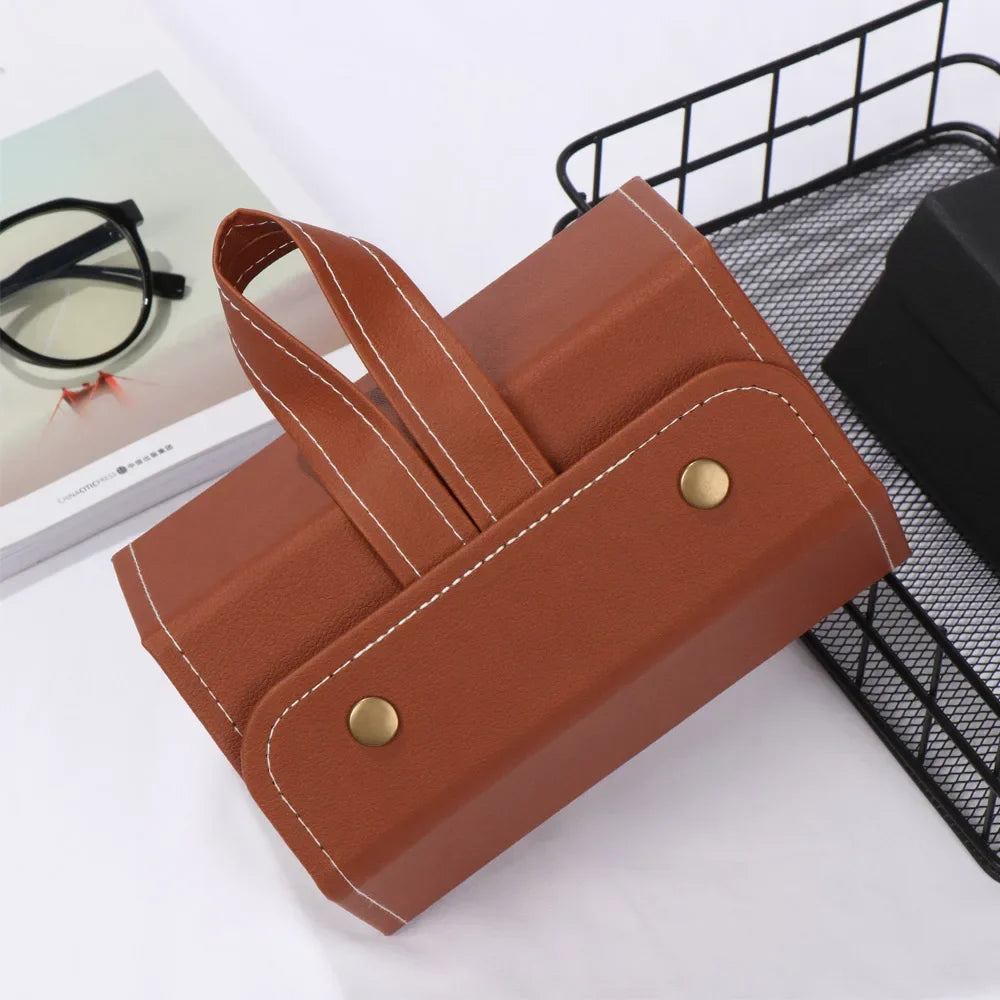 ๐งณ Portable Folding Glasses Organizer โ Multi-slot PU Leather Case for Sunglasses & Eyewear - All you need