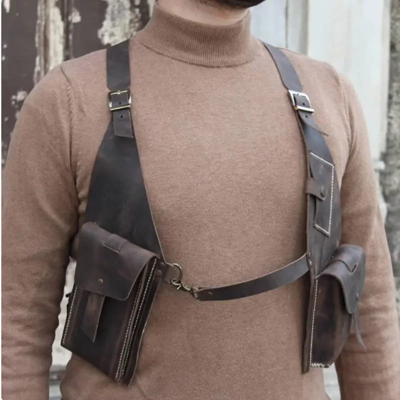 👜 Medieval Steampunk Leather Shoulder Bag – Technical Overview - All you need