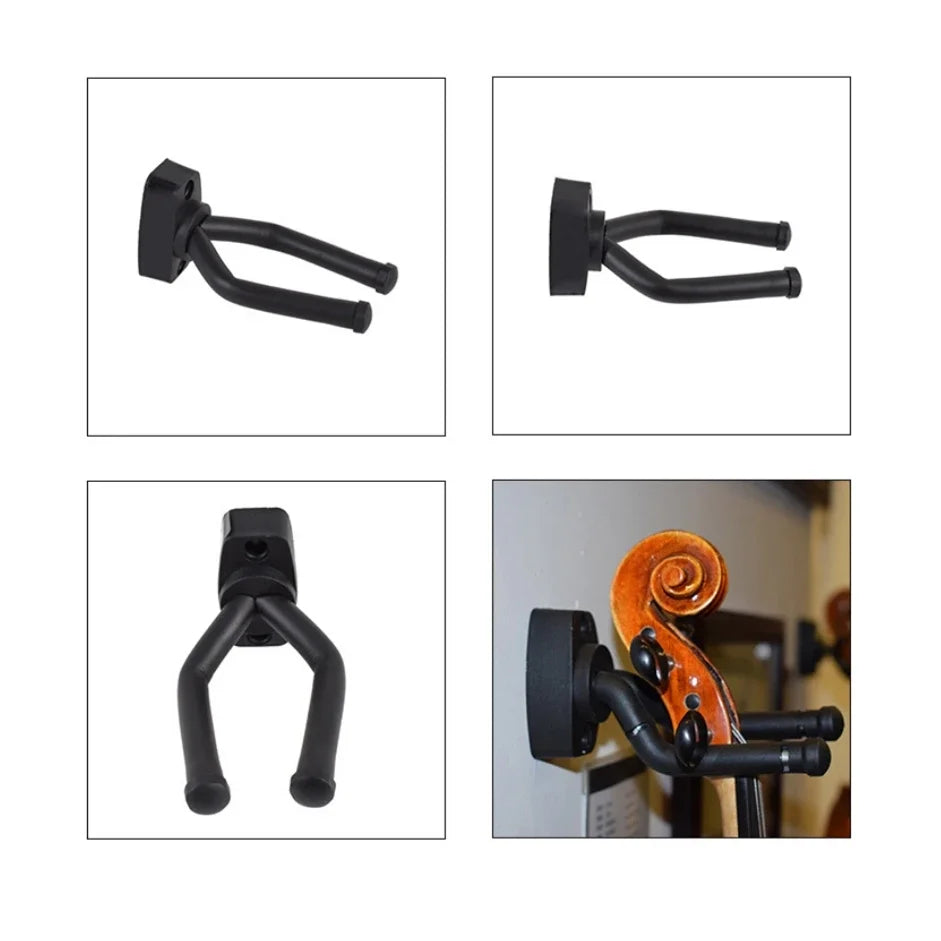 Wall-Mounted Guitar Hanger – ABS Hook Support with Screws for Guitar, Bass & Ukulele - All you need