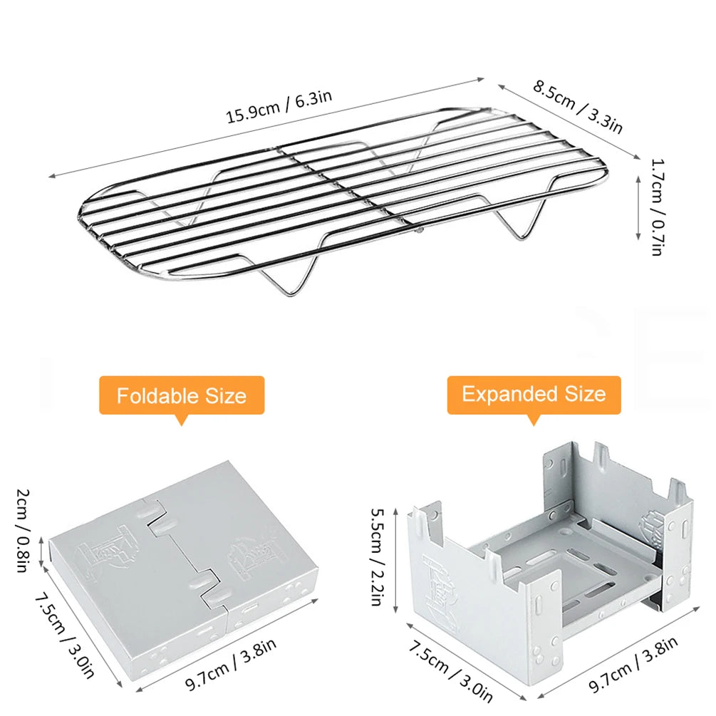 TWTOPSE Compact Camping Mess Tin Set – Multifunctional Aluminum Cookware with Folding Stove, - All you need