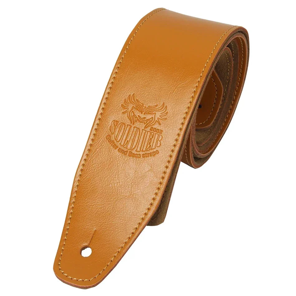 Soldier STP-GL-014 Genuine Cowhide Leather Guitar Strap – Adjustable for Acoustic, Electric, and Bass Guitars - All you need