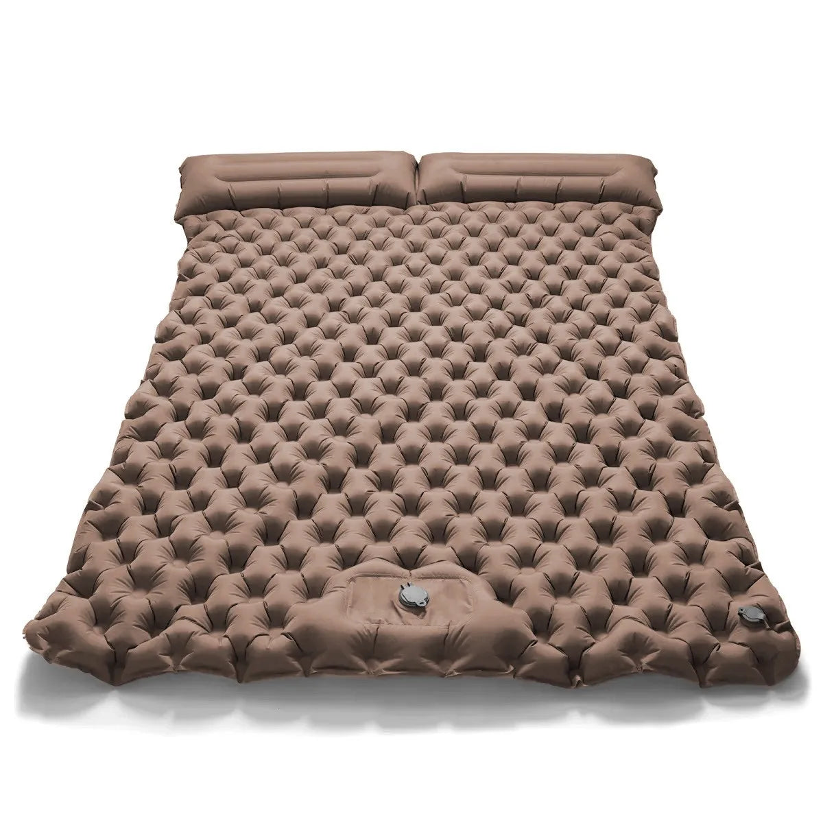 Extra-wide inflatable mattress with built-in foot pump – made from high-quality material for ultimate comfort outdoors! 😃 - All you need