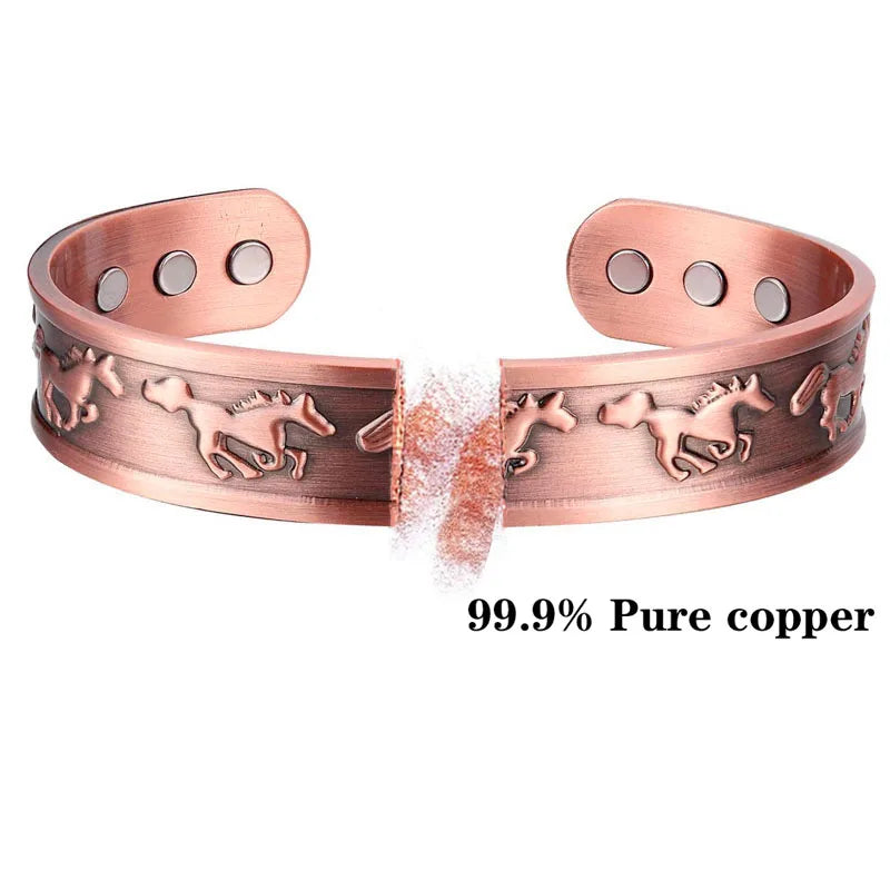š§² Pure Copper Magnetic Therapy Bracelet ā Adjustable Unisex Cuff - All you need