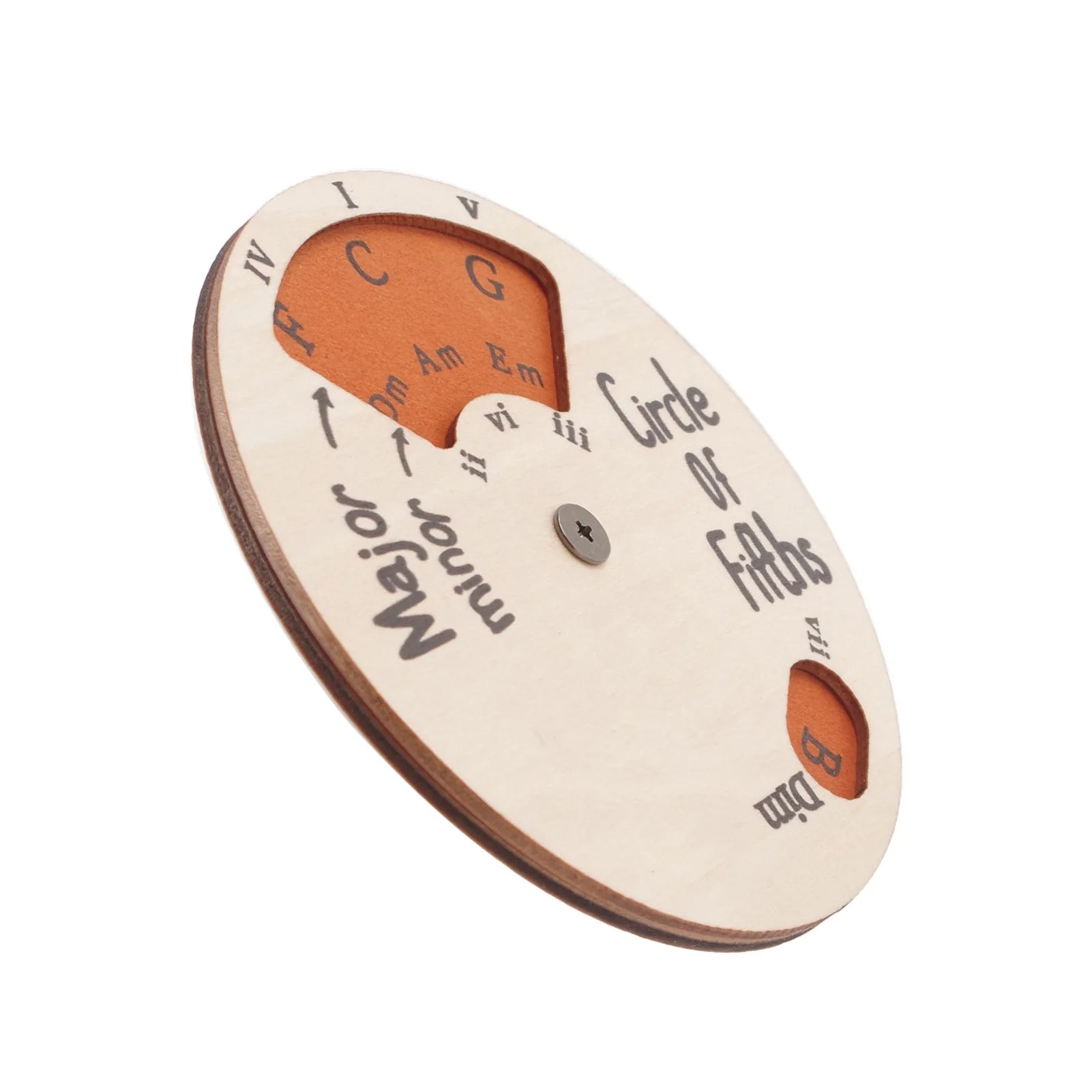 Wooden Circle of Fifths Music Wheel – Music Theory Guide & Transposition Tool – Diameter 12cm - All you need