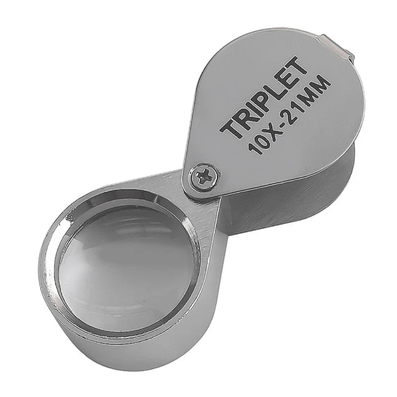 30X Triplet Magnifying Glass – Metal Folding Loupe for Jewelry, Diamonds & Precision Inspection - All you need