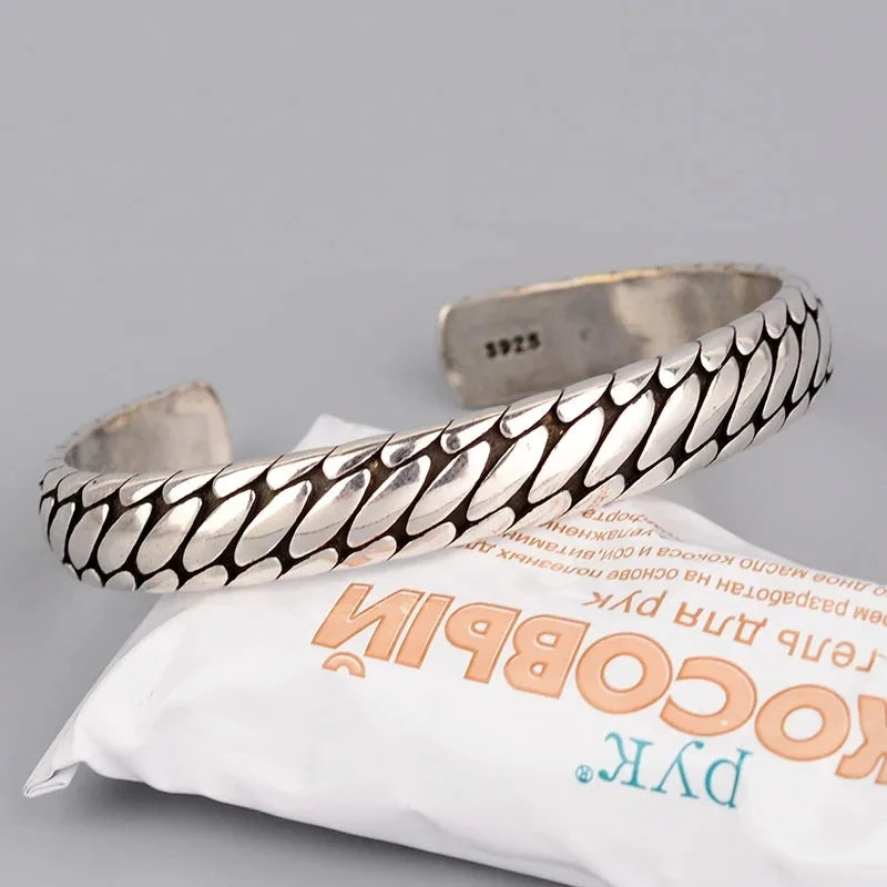 Adjustable Metal Cuff Bracelet with Feather and Tang Grass Motif – Unisex Design - All you need