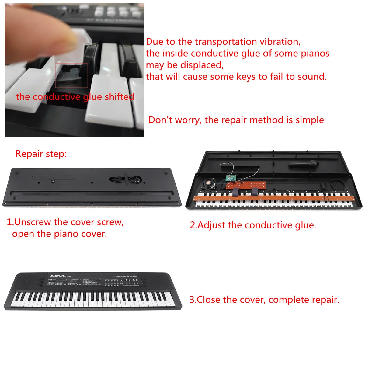 61-Key Electronic Keyboard Piano – Portable Digital Instrument for Children with Microphone & USB Power - All you need