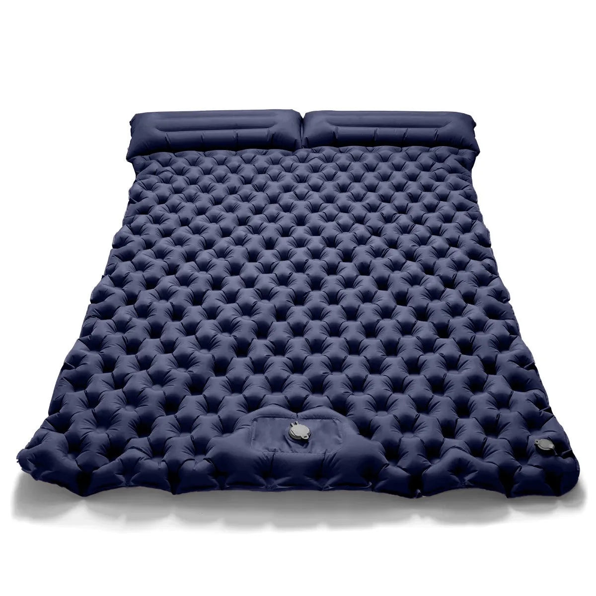 Extra-wide inflatable mattress with built-in foot pump – made from high-quality material for ultimate comfort outdoors! 😃 - All you need