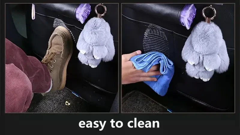 PU Leather Multi-Pocket Car Seat Back Organizer – Universal Fit for Interior Storage & Tidying - All you need