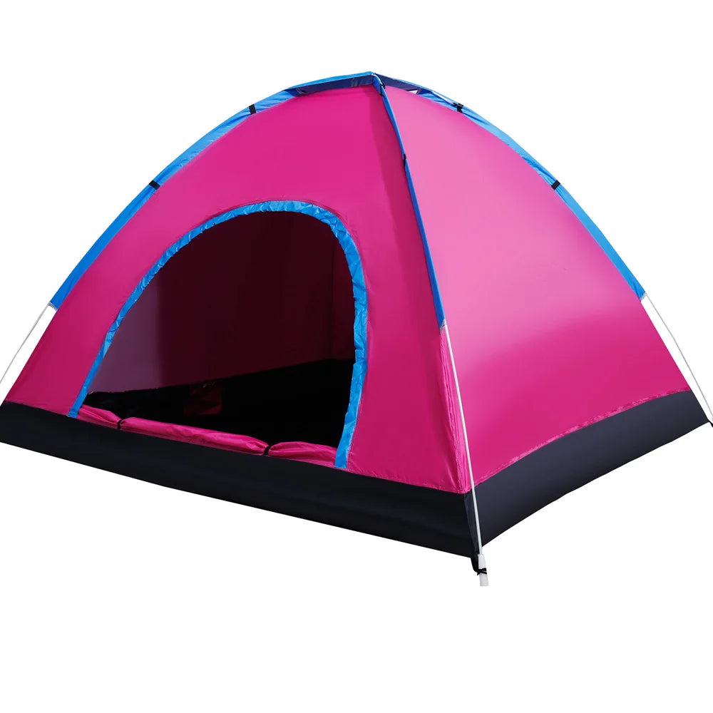 Outdoor Automatic Pop-Up Tent – 2 to 4 Person Lightweight Shelter with Silver Coated UV Protection - All you need