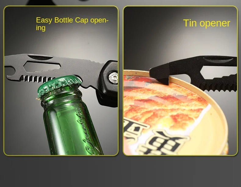 Survival Folding Multi-Tool – Stainless Steel 12-in-1 Pocket Pliers Knife for Field and Emergency Use - All you need