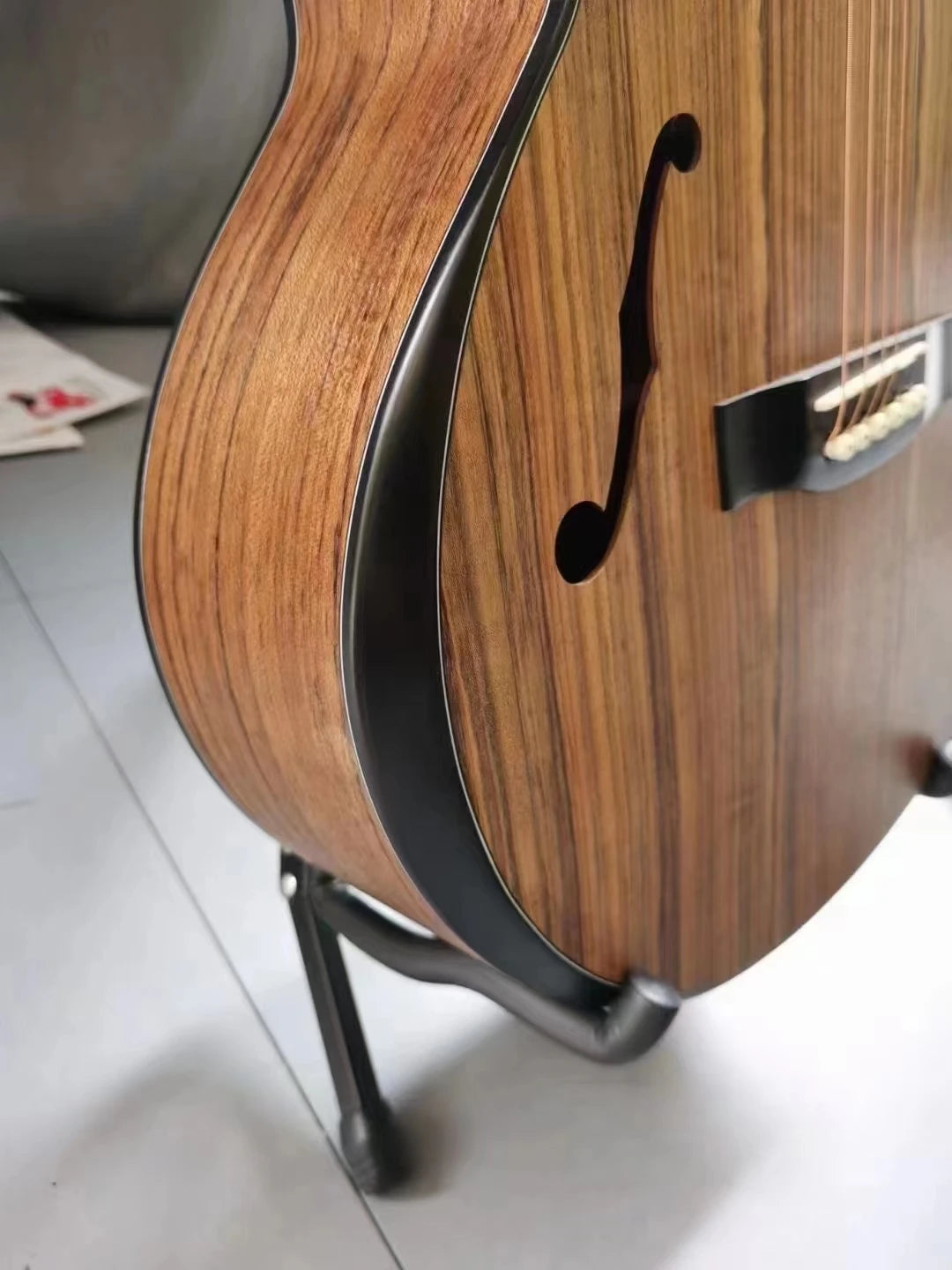 Full Handcrafted Acoustic Guitar – Folk/Jazz Style, 41" Scale, 6 Nylon Strings, Basswood Construction - All you need