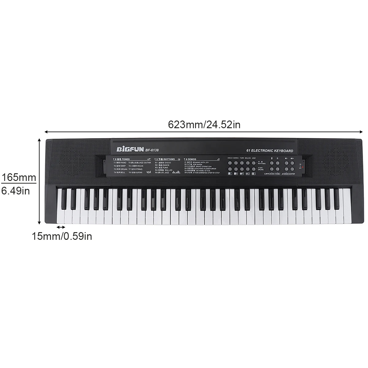 61-Key Electronic Keyboard Piano – Portable Digital Instrument for Children with Microphone & USB Power - All you need