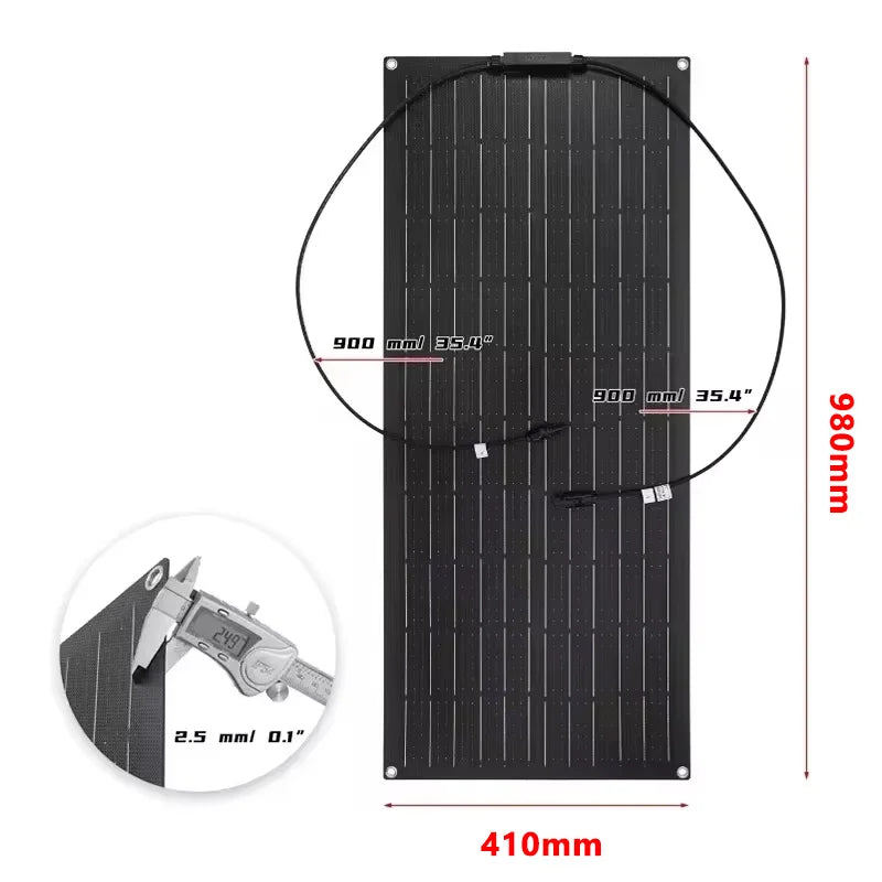 Flexible 300W Solar Charging Panel Kit with 60A Controller โ For Outdoor Energy Applications - All you need
