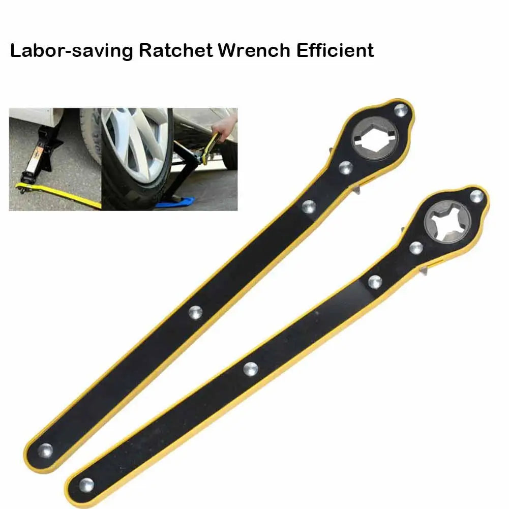 🔧 Labor-Saving Ratchet Wrench – Manual Crank Tool for Tire & Jack Operations - All you need