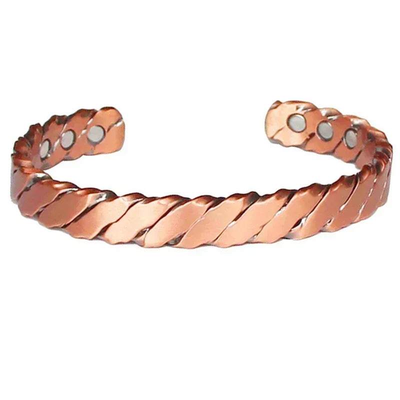 š§² Pure Copper Magnetic Therapy Bracelet ā Adjustable Unisex Cuff - All you need