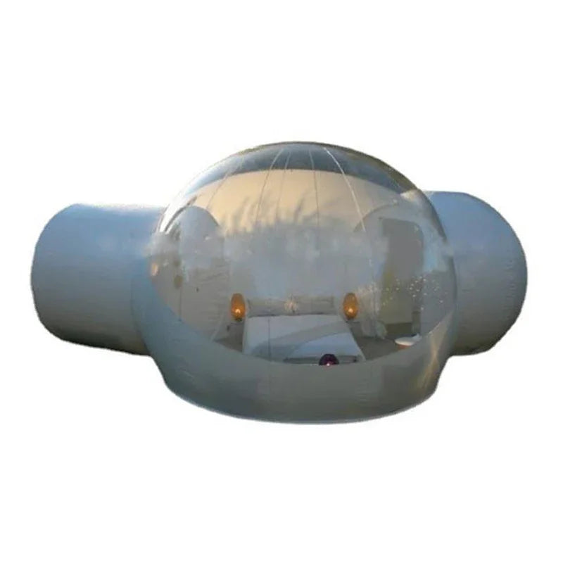 Outdoor Inflatable Transparent Bubble Tent – Dual-Room Structure for 3–4 - All you need