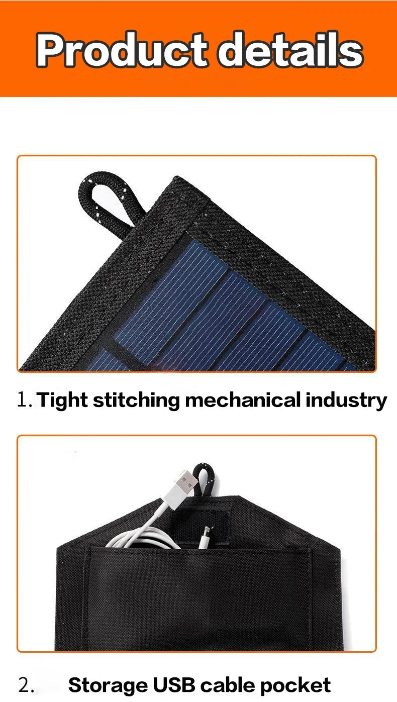๐ 800W Foldable Solar Panel Charger โ 6-Fold Monocrystalline Portable Power Supply with USB/DC Outputs - All you need