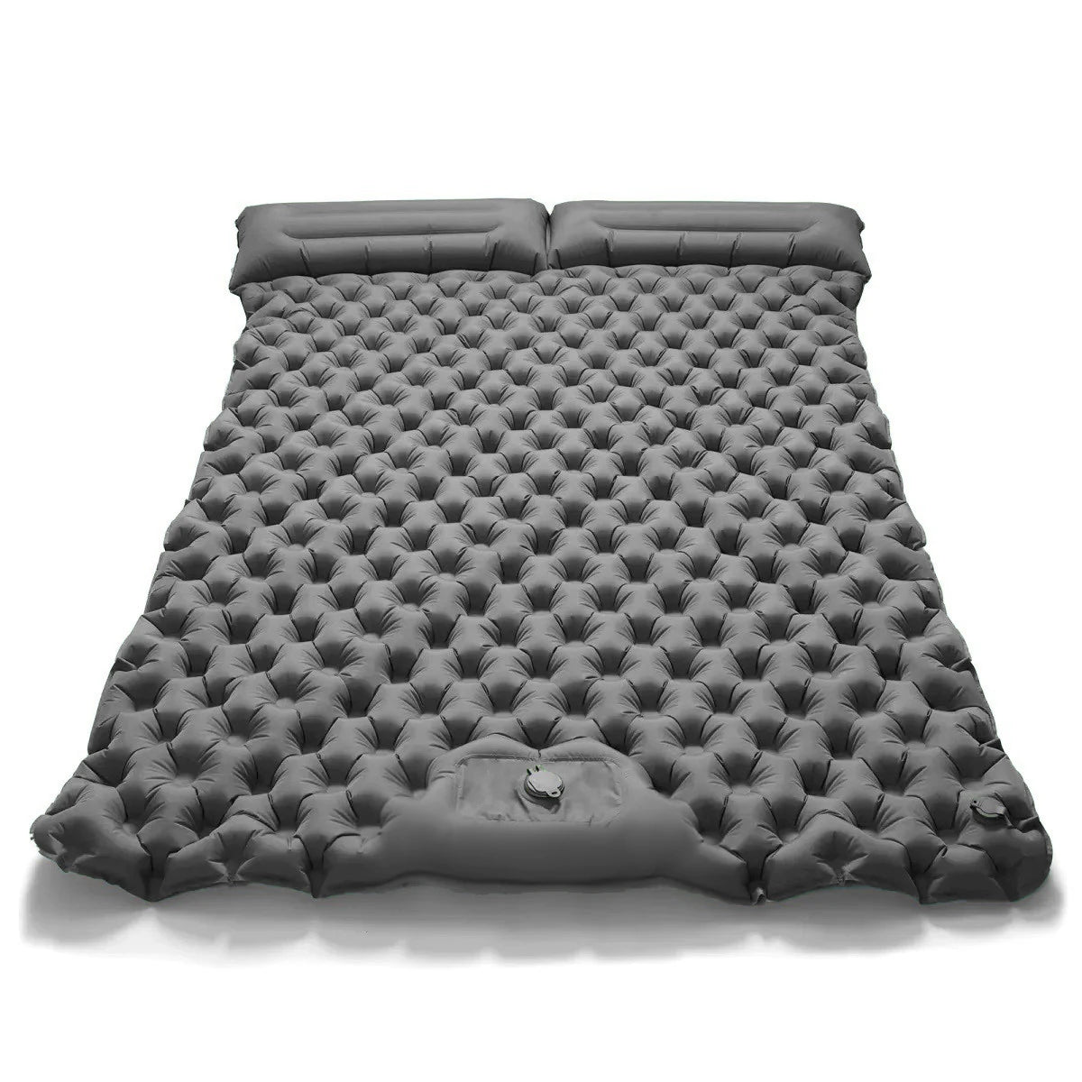 Extra-wide inflatable mattress with built-in foot pump – made from high-quality material for ultimate comfort outdoors! 😃 - All you need