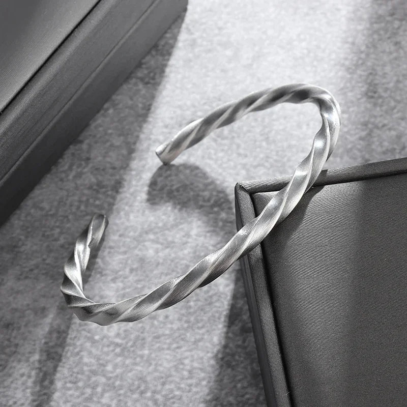 Adjustable Metal Cuff Bracelet with Feather and Tang Grass Motif – Unisex Design - All you need