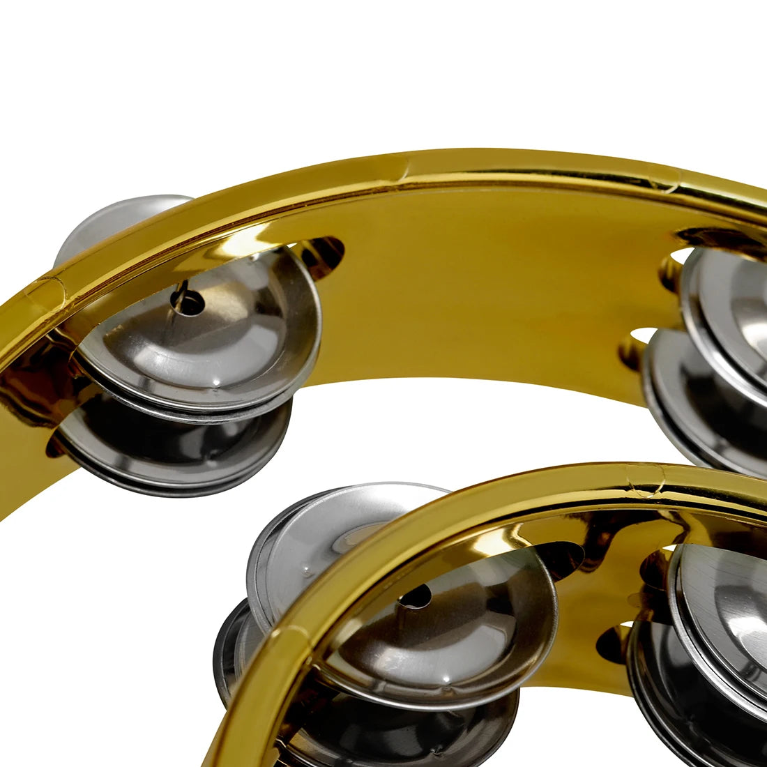 Double-Layer Hand Ring Tambourine – ABS Body with Finger-Shaped Grip & Stainless Steel Jingles (Gold/Silver) - All you need