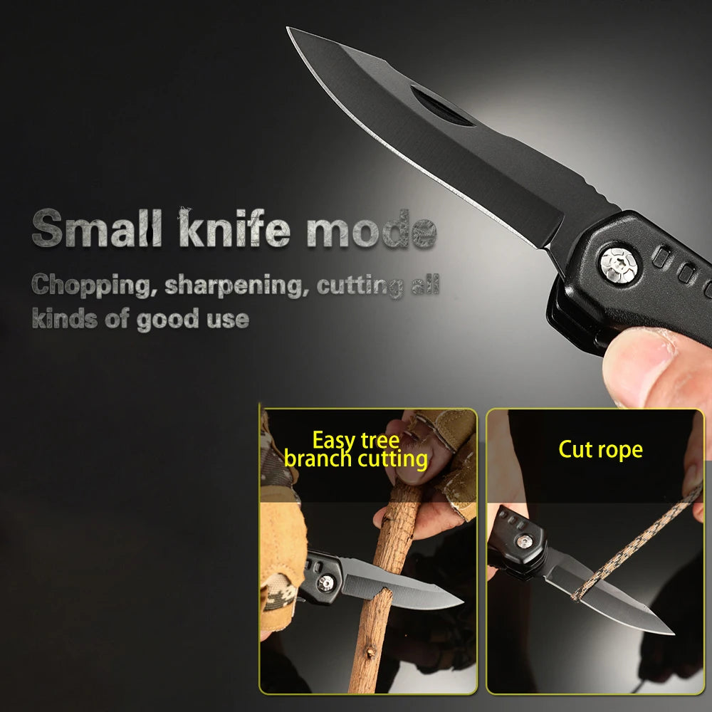 Survival Folding Multi-Tool – Stainless Steel 12-in-1 Pocket Pliers Knife for Field and Emergency Use - All you need