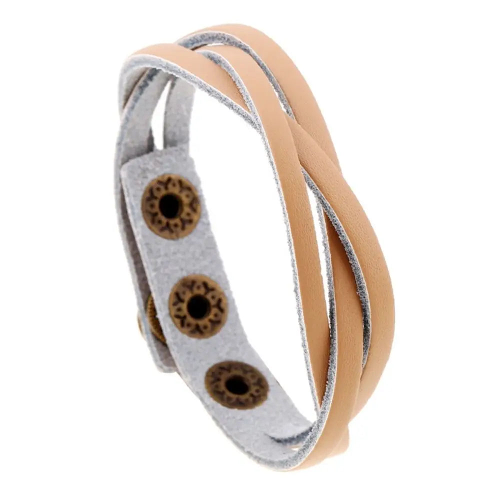 🧵 Vintage Woven PU Leather Bracelet – Adjustable Unisex Wrist Strap - All you need