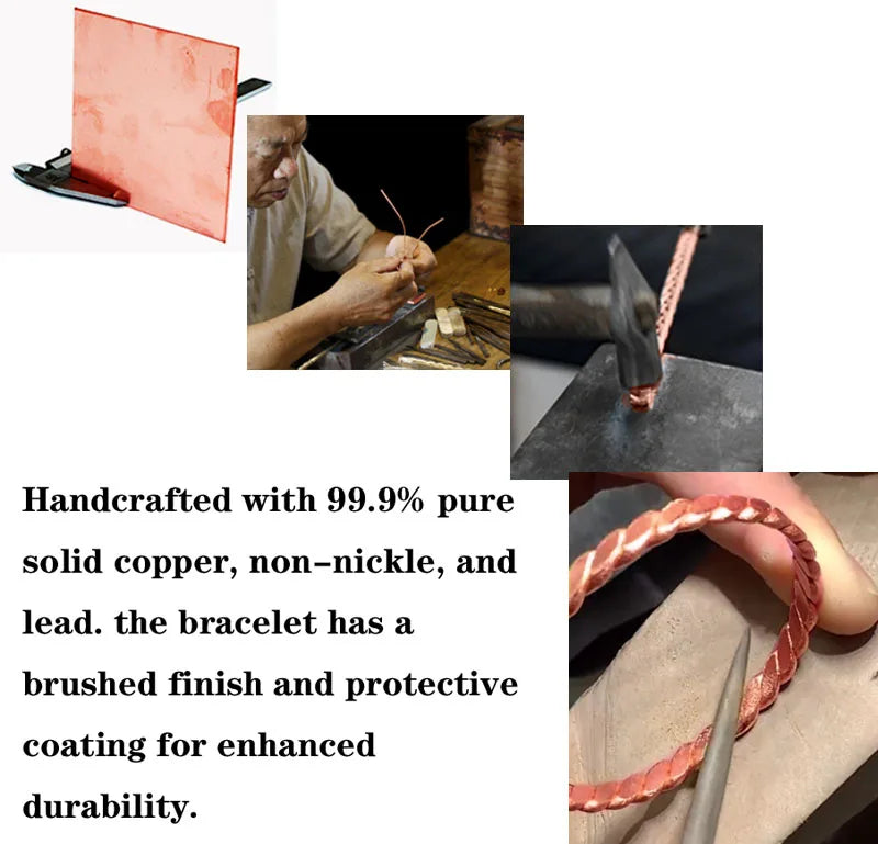 š§² Pure Copper Magnetic Therapy Bracelet ā Adjustable Unisex Cuff - All you need