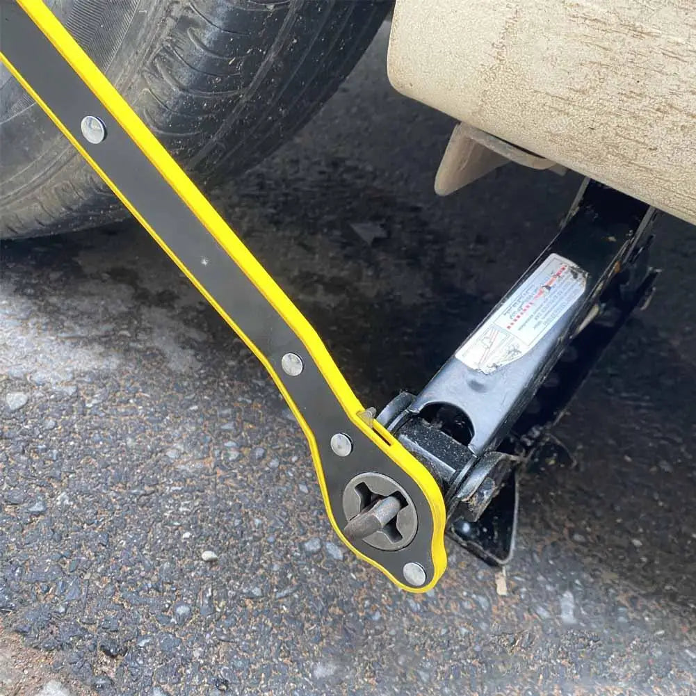 🔧 Labor-Saving Ratchet Wrench – Manual Crank Tool for Tire & Jack Operations - All you need