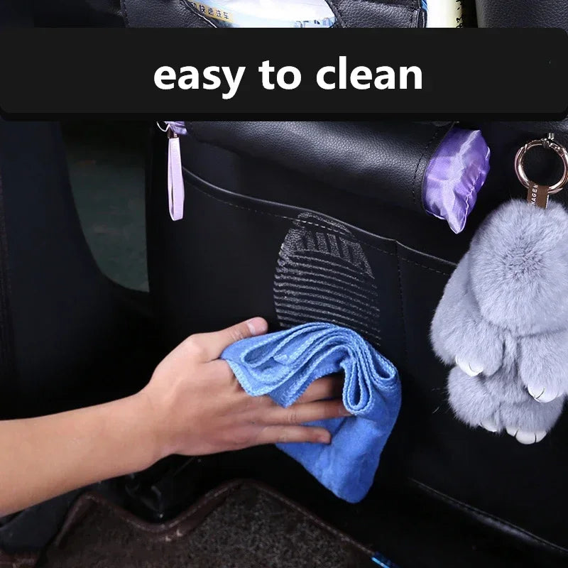 PU Leather Multi-Pocket Car Seat Back Organizer – Universal Fit for Interior Storage & Tidying - All you need