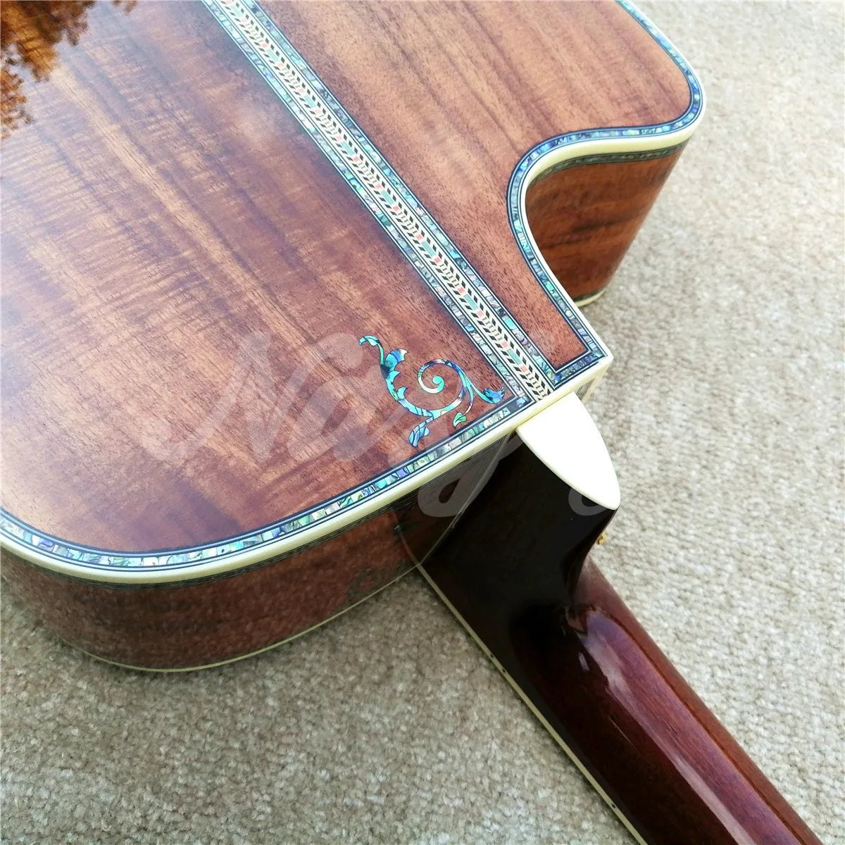 Custom 41-Inch All-Koa Acoustic Guitar – Ebony Fingerboard, Abalone Tree of Life Inlay - All you need