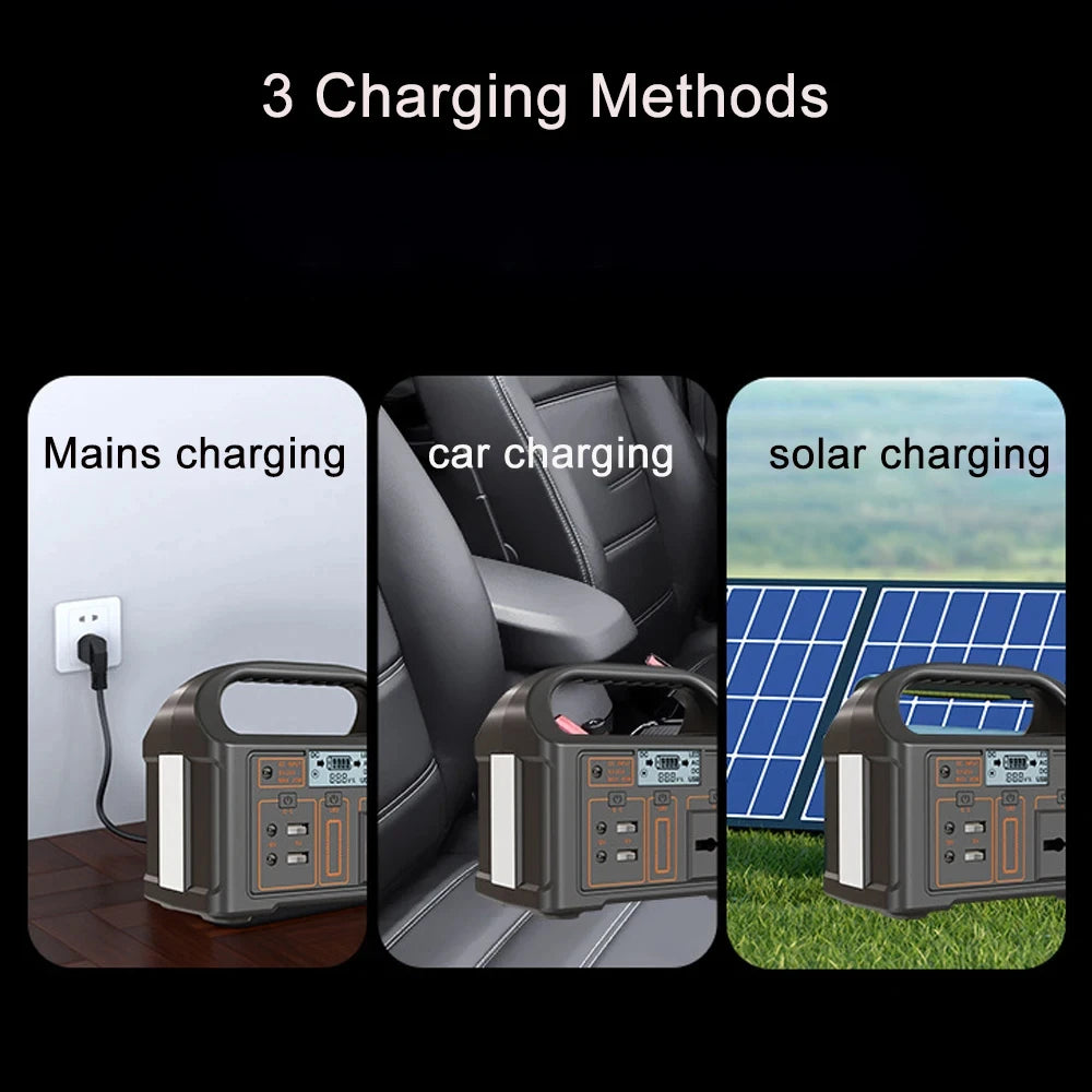 JSD Solar 100W Portable Power Station – Dual-Voltage Generator with LED & USB/DC Outputs - All you need