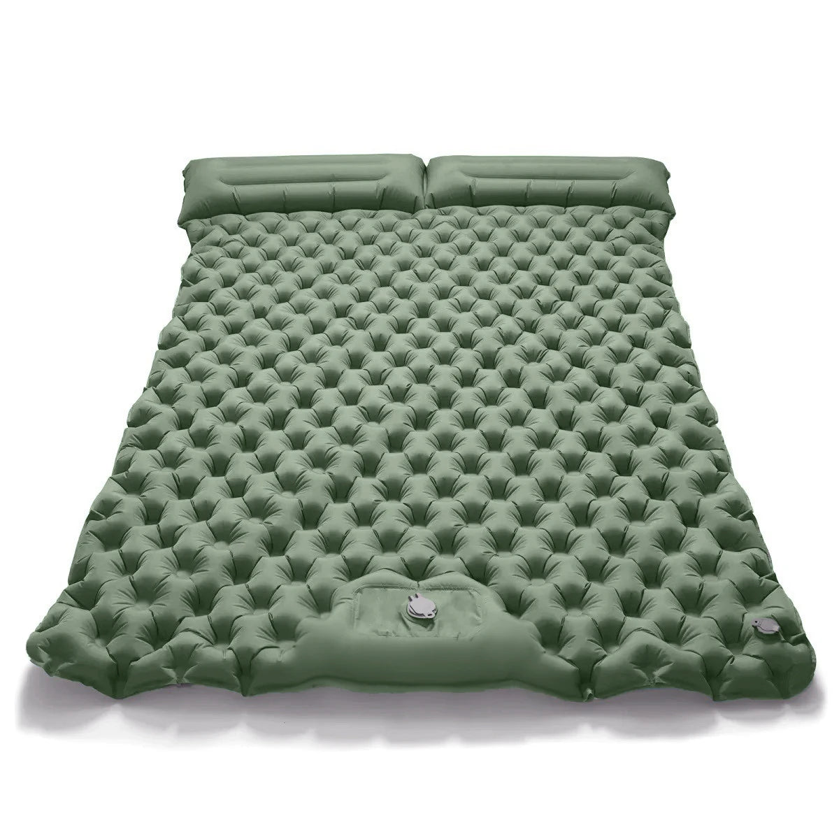 Extra-wide inflatable mattress with built-in foot pump – made from high-quality material for ultimate comfort outdoors! 😃 - All you need