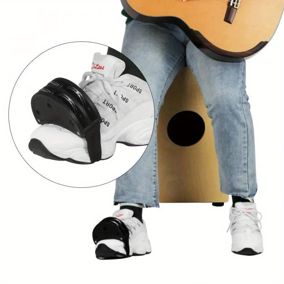 🎶 Double Row Foot Tambourine – Percussion Accessory for Cajón & Acoustic Drums - All you need