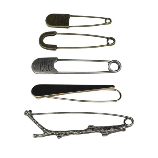 Vintage Bronze Feather & Twig Brooch – Large Alloy Pin for Sweaters, Scarves, and Cardigans - All you need