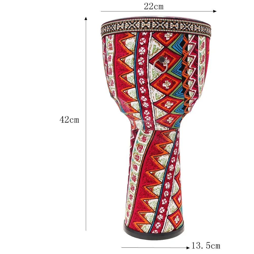 Professional African Djembe Drum – Wooden Handcrafted Percussion Instrument for Rhythm Practice & Musical Expression (4", 6", 8.5") - All you need