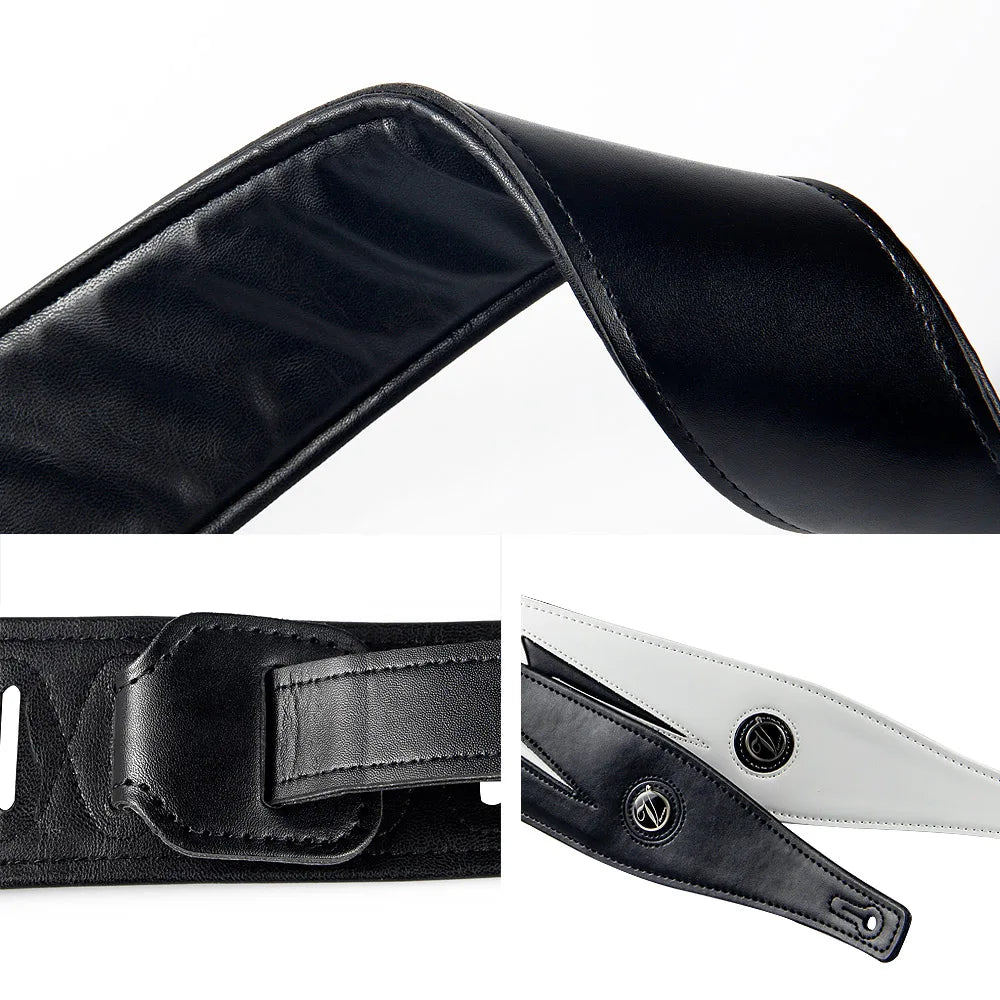 Premium Leather Guitar Strap with Lightning Design – Comfortable Adjustable Support for Acoustic, Electric & Bass Guitars - All you need