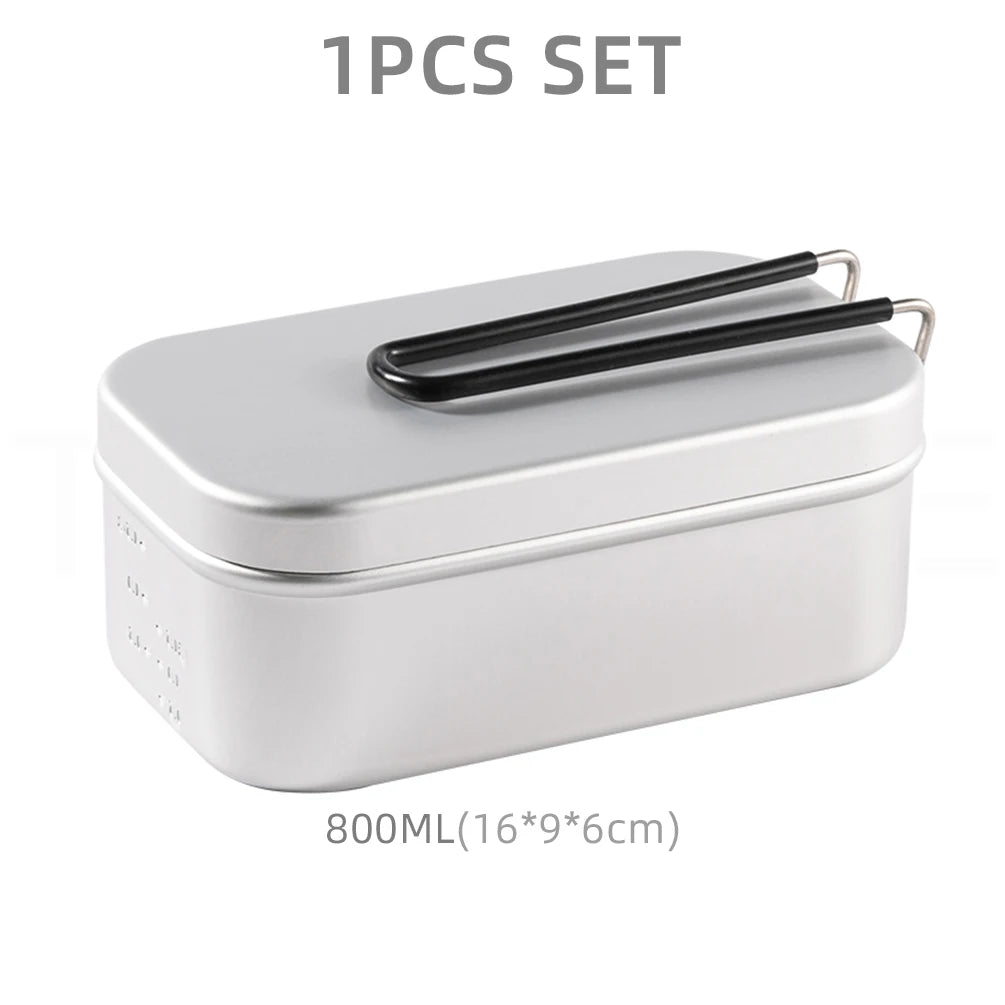 TWTOPSE Compact Camping Mess Tin Set – Multifunctional Aluminum Cookware with Folding Stove, - All you need