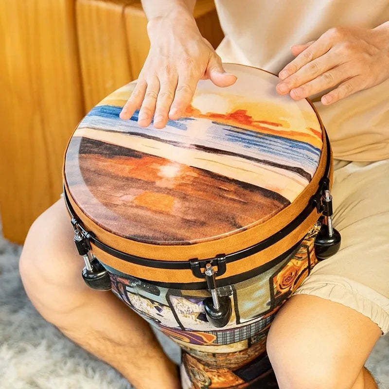 African Djembe Drum – Composite Material, Hand-Percussion for Beginners & Enthusiasts, 10"/12" Sizes - All you need
